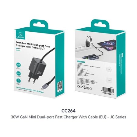 30W Fast Charger With Type-C Cable usams