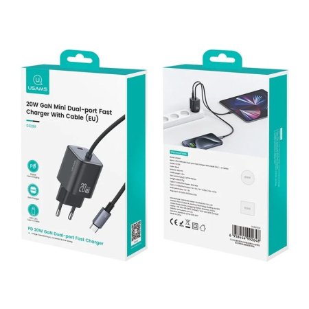 20W Fast Charger With Type-C Cable usams