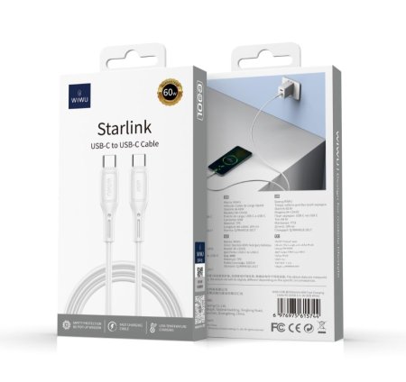 WiWU Starlink Series 60W Fast Charging Cable Type C To Type C